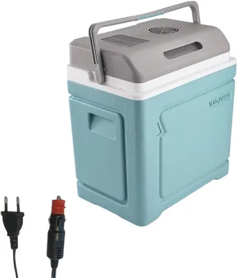 Zdjęcie produktu dla Przenośna lodówka - Lodówka elektryczna - Do podróży i kempingu - Podwójne zasilanie - 30 litrów - Czarna