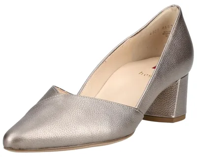 Produktbild von Högl Bequeme Leder Pumps mit spitzer Form, Blockabsatz und seitlich offenem Schnitt
