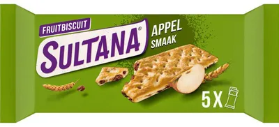 Produktbild von Sultana Fruitbiscuit Apfel 218g – Knuspriger Apfel-Fruchtkeks Snack