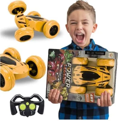 Immagine prodotto di Lolex | Auto acrobatica RC - Funzione di ribaltamento a 360° - Doppio lato - Guida 4x4 - Auto telecomandata