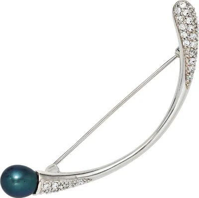 Produktbild von JOBO Brosche 925 Sterling Silber rhodiniert mit Zirkonia