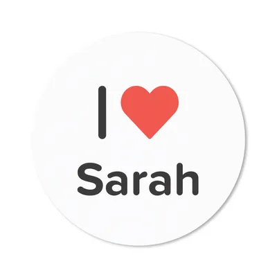 Produktbild von MuchoWow® Mauspad Mousepad Ich liebe - Sarah - Mädchen 40x40 cm - Mousepads - Maus Mat - Pad - Mausunterlage - Schreibtisch Accessoires