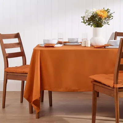 Image de HOMESCAPES Nappe en terre cuite 137 x 228 cm, 100% coton