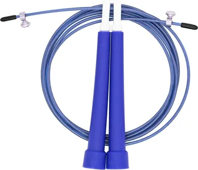 Produktbild von Springseil Sprungseil Seilspringen Hüpfseil Stahlseil verstellbar universal Blau