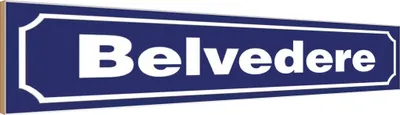 Produktbild von vianmo Holzschild 10x46 cm Belverde