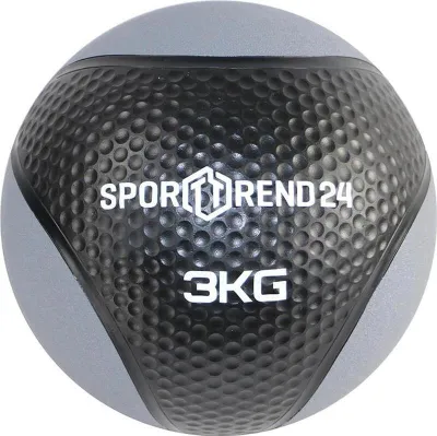 Produktbild von Sporttrend 24® Medizinball 1-12 kg in schwarz | Gewichtsball, Trainingsball, Gewicht Ball, Fitness (3kg)