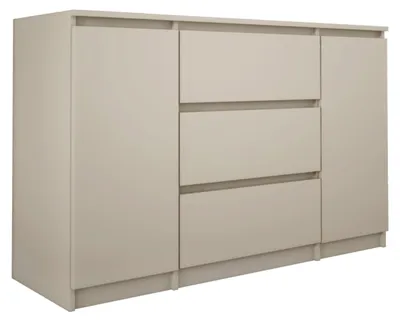 Obrázek produktu pro Komoda, 2 dvířka a 3 zásuvky, béžová, 120 x 39 x 78 cm