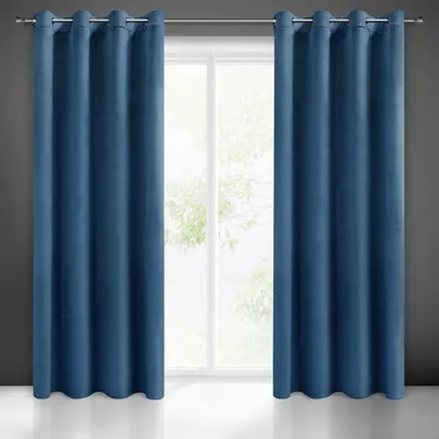 Zdjęcie produktu dla MELANIE granatowa zasłona welurowa 140x250