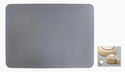 Obrázek produktu pro Silikonová protiskluzová podložka pod nádobí – tepelně odolná – 50 cm × 70 cm – šedá