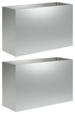Produktbild von vidaXL Garten-Pflanzgefäß 2 stk. Silber 80 x 30 x 40 cm