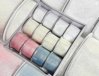Zdjęcie produktu dla Wstążka ozdobna z drutem 38mmx4,5m (12szt)