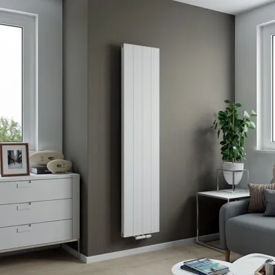 Produktbild von XIMAX ALUMINIUM HEIZKÖRPER VALEO MIT MITTENANSCHLUSS 1800x600x55,5 mm, 1479 Watt, Weiß
