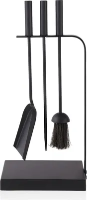 Image de Ensemble d'accessoires pour cheminée - 4 pièces en métal