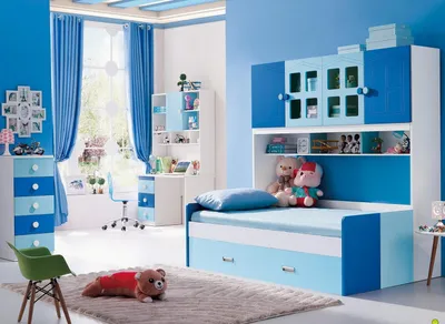 Image de Chambre Designer Jeunesse & Enfants Table Lit Commode Set Nouveau