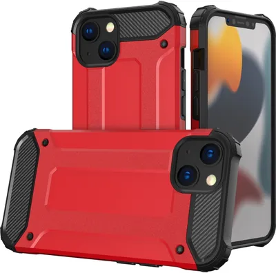 Produktbild von Mobigear Outdoor iPhone 15 Hülle Hardcase Backcover Stoßfest - Rot
