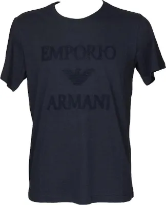 Immagine prodotto di T-shirt uomo EMPORIO ARMANI maglia mezza manica girocollo cotone e lino con logo ricamato articolo 211818 3R485, EUR L - CN 180/104A - BR G - MX G, Cotone 70%,Lino 30%