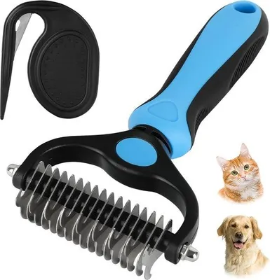Produktbild von Unterwollbürste und Entwirrkammer für Hunde und Katzen
