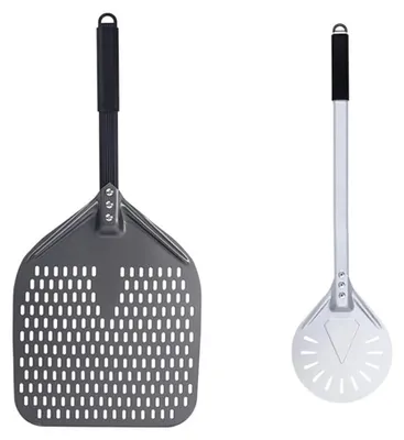 Image de Spatule à pizza en aluminium, percée, pour la cuisson