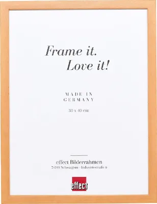 Produktbild von Holz-Fotorahmen Profil 58 hellbraun 20x28 cm Klarglas