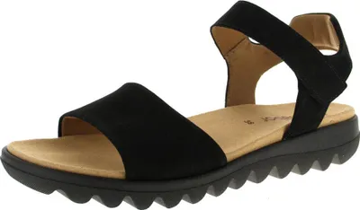 Produktbild von Gabor Sandale 64.810.17, Soft-Nubkleder, schwarz, Klettverschluss, Best Fitting 42