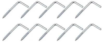 60 L-förmige Metallhaken 50 mm für Decke, Wand, Küche, Bad