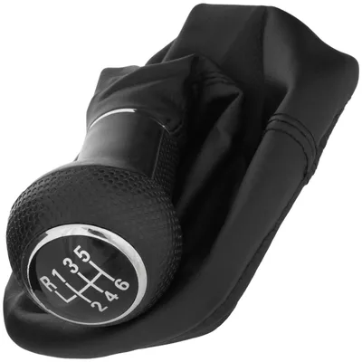Imagen del producto de Volkswagen Golf IV, modelo 1998-2005, pomo de cambio negro de 6 velocidades + orificio de 12 mm