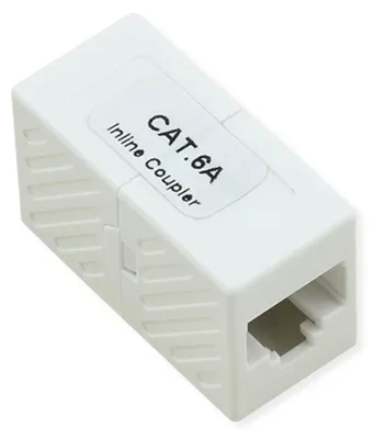 Produktbild von ROLINE RJ-45 Kupplung ungeschirmt, Cat.6A (Class EA), weiß
