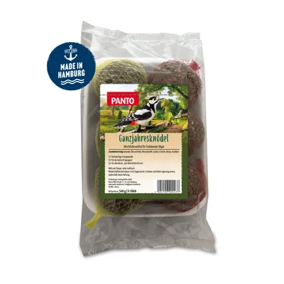 Produktbild von PANTO Ganzjahresknödel 16x540g - Wildvogelfutter, Winterfutter für Wildvögel