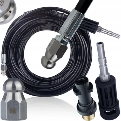 Produktbild von Kanalreinigungsschlauch Ersatzteil 20m – Düse 3+1 | M22 Gewinde | 200 bar | kompatibel mit Hochdruckreiniger Nilfisk, Kranzle D12, Karcher K2–K7