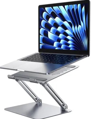 Produktbild von Famanu Laptopständer Aluminium faltbar und höhenverstellbar für 10-16 Zoll Laptops Silber