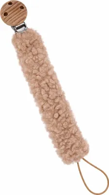 Produktbild von Zayno ® Teddy-Schnullerkette "Molli" in Beige | Naturtöne | Geschenk zur Geburt, Taufgeschenkt, Schnullerhalter, Design, Neugebornes