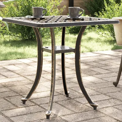 Zdjęcie produktu dla Maison Exclusive - Stół ogrodowy Bronzen, 53x53x53 cm, odlew aluminiowy
