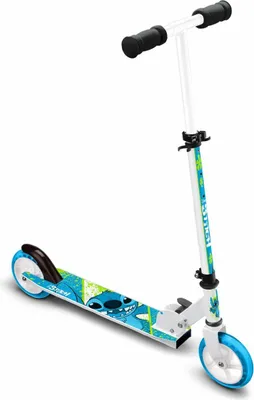 Immagine prodotto di Disney Stitch Scooter per bambini a 2 ruote con freno a pedale pieghevole Bianco/Blu