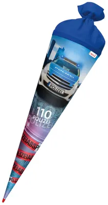 Immagine prodotto di ROTH 677448 Schultüte "Polizei 110" rund 700 mm