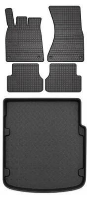 Zdjęcie produktu dla Dywaniki gumowe + mata bagażnika do Audi A7 2011- – czarne, dopasowane – Wielganizator SolidPRO