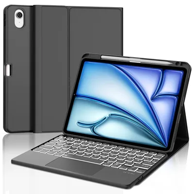 Produktbild von Hülle Tastatur für Air 11 Zoll M4 M3 M2 2024-2026 Touchpad Beleuchtung Schwarz4 RGB