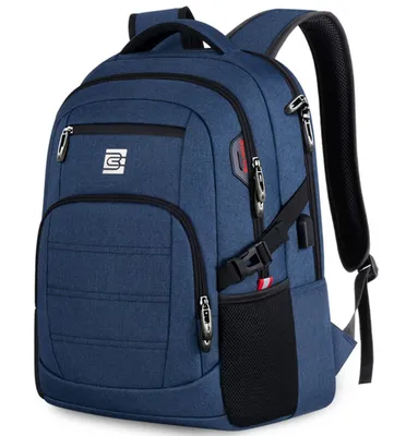 Produktbild von MODFU Laptoprucksack Laptop Rucksack Wasserbeständig Laptoptasche für 16 zoll Laptop mit USB-Anschluss, Anti-Diebstahl, Backpack mit Laptopfach,Blau