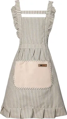 Produktbild von Küchen-Kochschürzen mit verstellbarem Riemen, Latzschürzen, weiche Kochschürzen mit großen Taschen, Unisex-Baumwoll-Leinen-Schürze für Männer und Frauen
