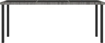 Produktbild von vidaXL Zahradní jídelní stůl Grey 180x70x73 cm Poly ratan
