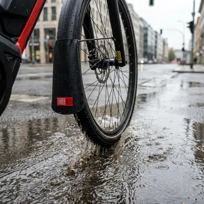 Obrázek produktu pro Ochrana proti stříkající vodě - náprsenka pro jezdce na elektrokole černá 22 x 12 (DxŠ)