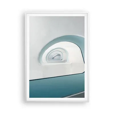 Produktbild von Gerahmtes Poster - Weißer Rahmen - Dreidimensional Modern Spirale - 70x100 cm - Wand Bild - Wanddeko - Wandbilder - Kunstposter - Wandposter - Bilderrahmen - Bilder - Kunstdruck - P2WPA70x100-4693