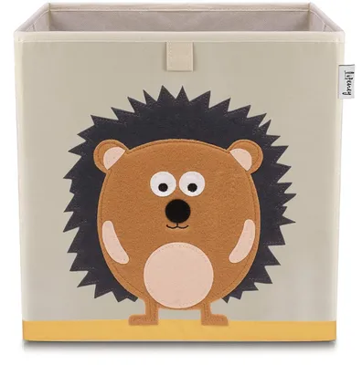 Produktbild von Lifeney Kinder Aufbewahrungsbox I praktische Aufbewahrungsbox für jedes Kinderzimmer I Kinder Spielkiste I Niedliche Spielzeugbox I Korb zur Aufbewahrung von Kinder Spielsachen (Igel hell)