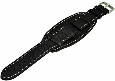 Produktbild von Uhrenarmband Kalbleder mit Unterlegteil 20mm dunkelbraun U-Boot