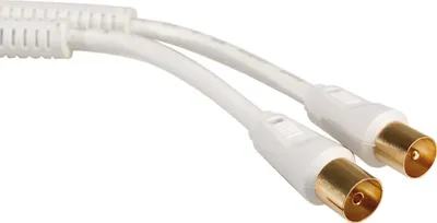 Produktbild von Antennenkabel >100dB, ST/BU mit Ferrite, weiss, 10,0m (11.09.4575)