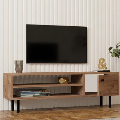 Immagine prodotto di Metomaha - Mobile Porta tv, 120x30x38h cm Marrone Rovere, un Ripiano