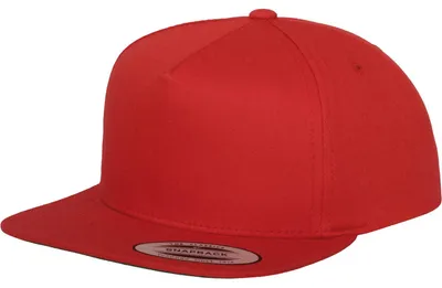 Produktbild von Classic 5 Panel Snapback Cap,red