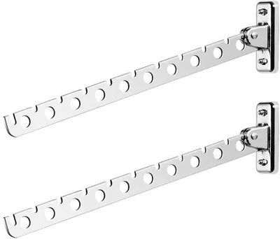 Produktbild von Klappbare Wandhaken, Edelstahl, 2er-Pack, für Kleidung, Bad, Balkon