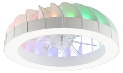 Produktbild von Brilliant Fanora Deckenleuchte 46cm mit Ventilator weiß 30W IP20 indoor