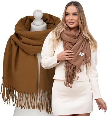 Zdjęcie produktu dla Szalik 180x70 PTN SP100C-5479 jasnobrązowy