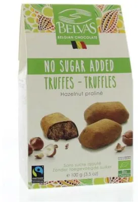 Productafbeelding van Belvas Hazelnoot praline truffels (100 gr)